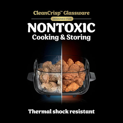 Ninja Crispi Glass Air Fryer, 5-in-1, Emerald, FN103BF