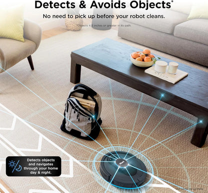 Shark AV2501S AI Ultra Robot Vacuum, with Matrix Clean, Home Mapping, 30-Day Capacity HEPA Bagless Self Empty Base, Perfect for Pet Hair, Wifi, Dark Grey