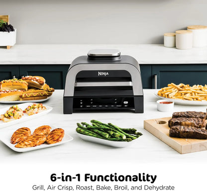 Ninja® Foodi® Smart XL 6-in-1 Indoor Grill & Air Fryer, Black/Silver, DG551