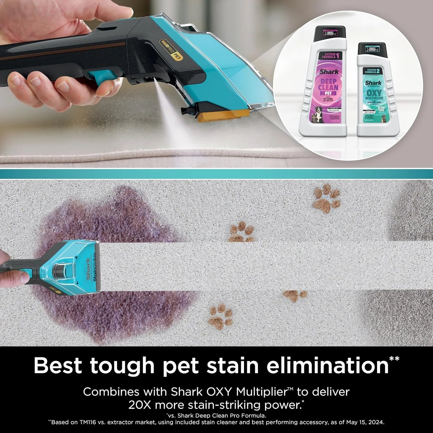 Shark Deep Clean Pet Carpet Cleaner Formula, Pet Stains/Messes/Odor EXCP48