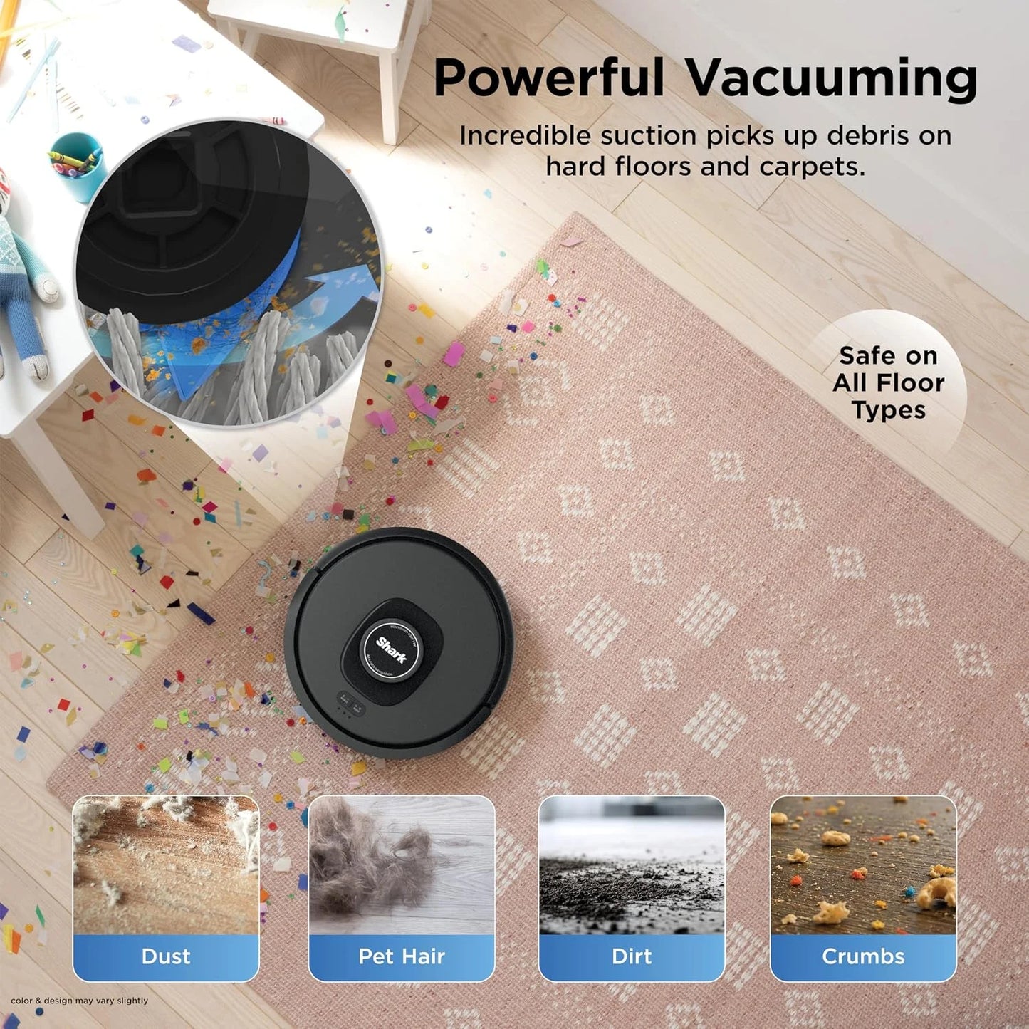 Shark AV2501S AI Ultra Robot Vacuum, with Matrix Clean, Home Mapping, 30-Day Capacity HEPA Bagless Self Empty Base, Perfect for Pet Hair, Wifi, Dark Grey
