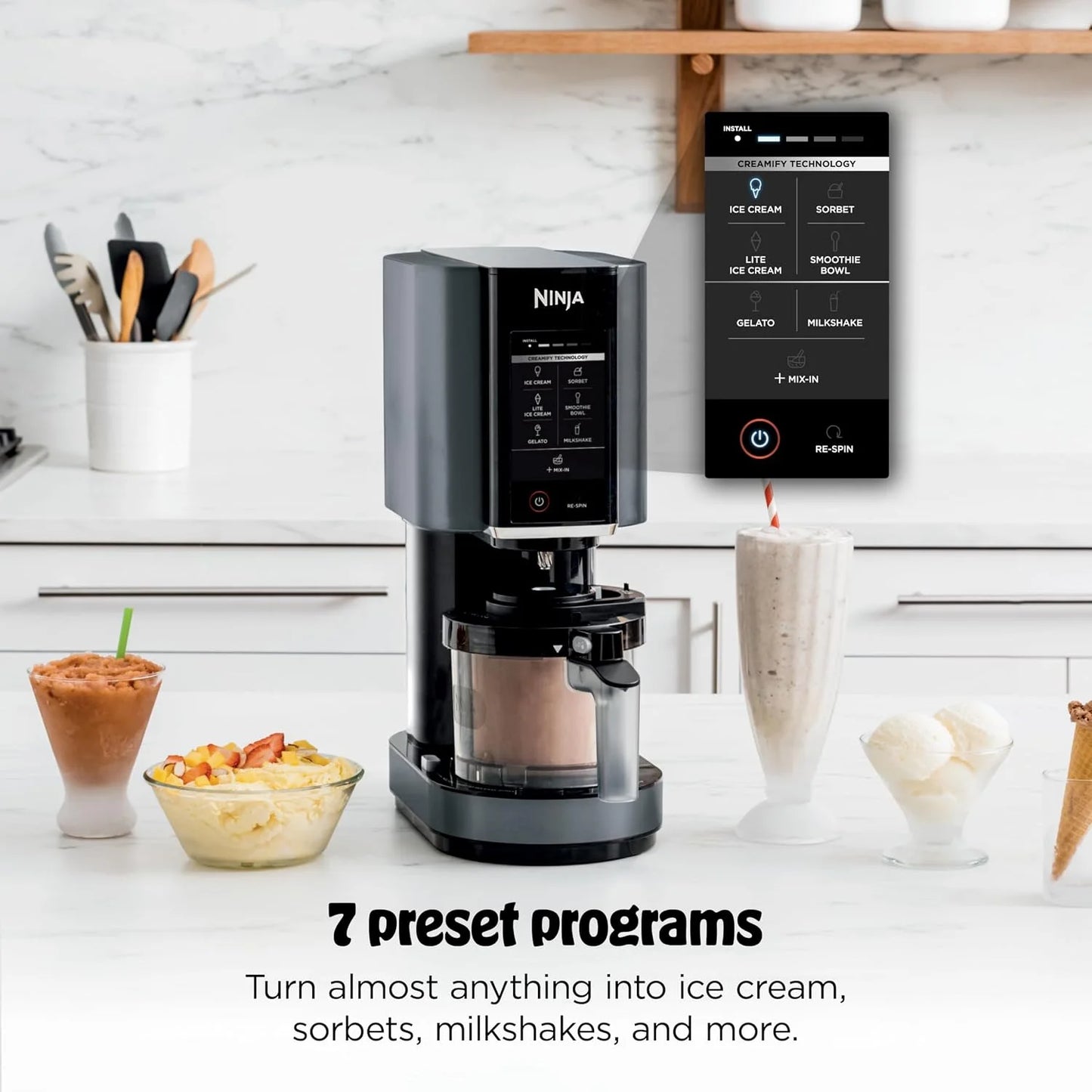 Ninja® CREAMi® 7-in-1 Ice Cream Maker, Ice Cream, Gelato & more, NC299AMZ