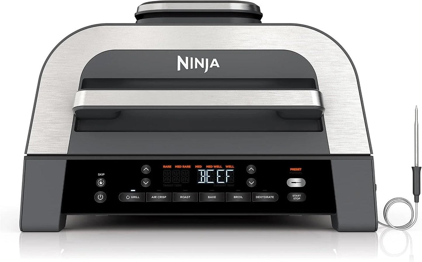Ninja® Foodi® Smart XL 6-in-1 Indoor Grill & Air Fryer, Black/Silver, DG551