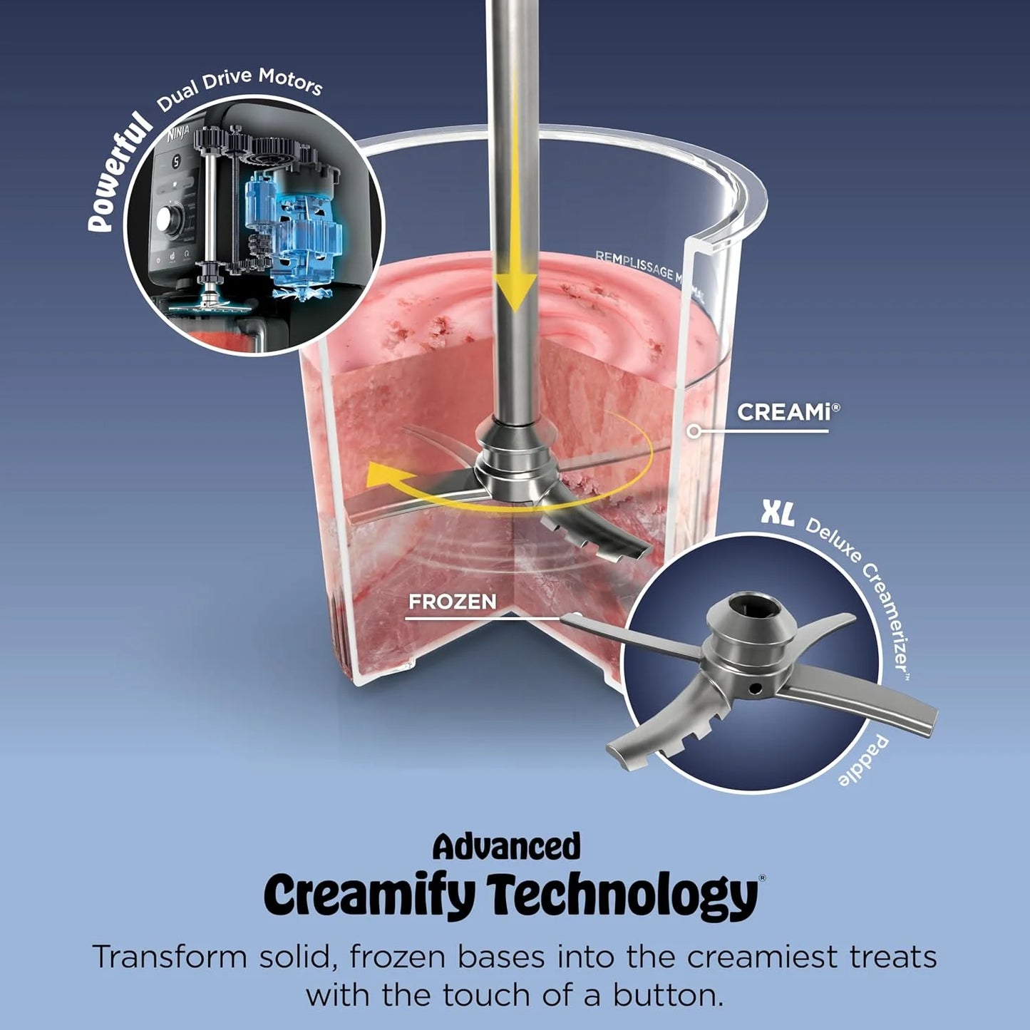 Ninja CREAMi XL Deluxe 11-in-1 Ice Cream & Frozen Treat Maker, NC501