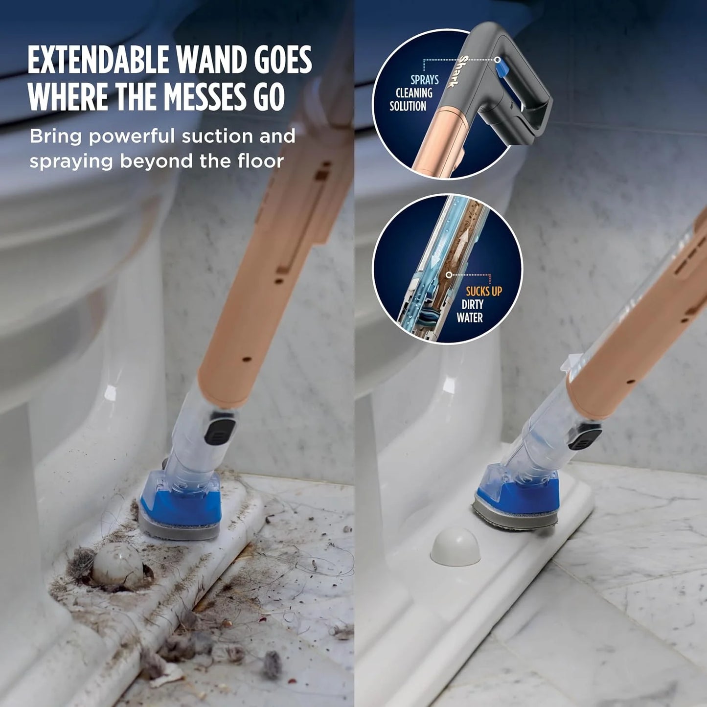 Shark AquaReach PRO Cordless Vacuum + Mop with Reach Wand, Charcoal, WD563