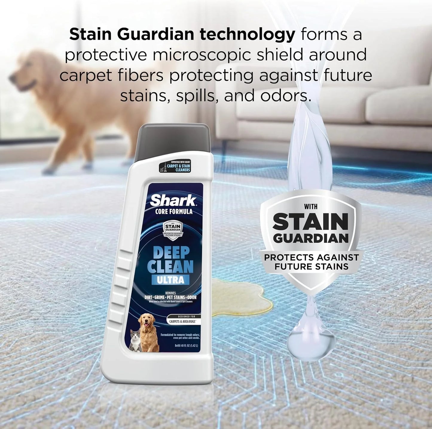 Shark Deep Clean Ultra Carpet Cleaner Formula with StainGuardian, EXCMU48