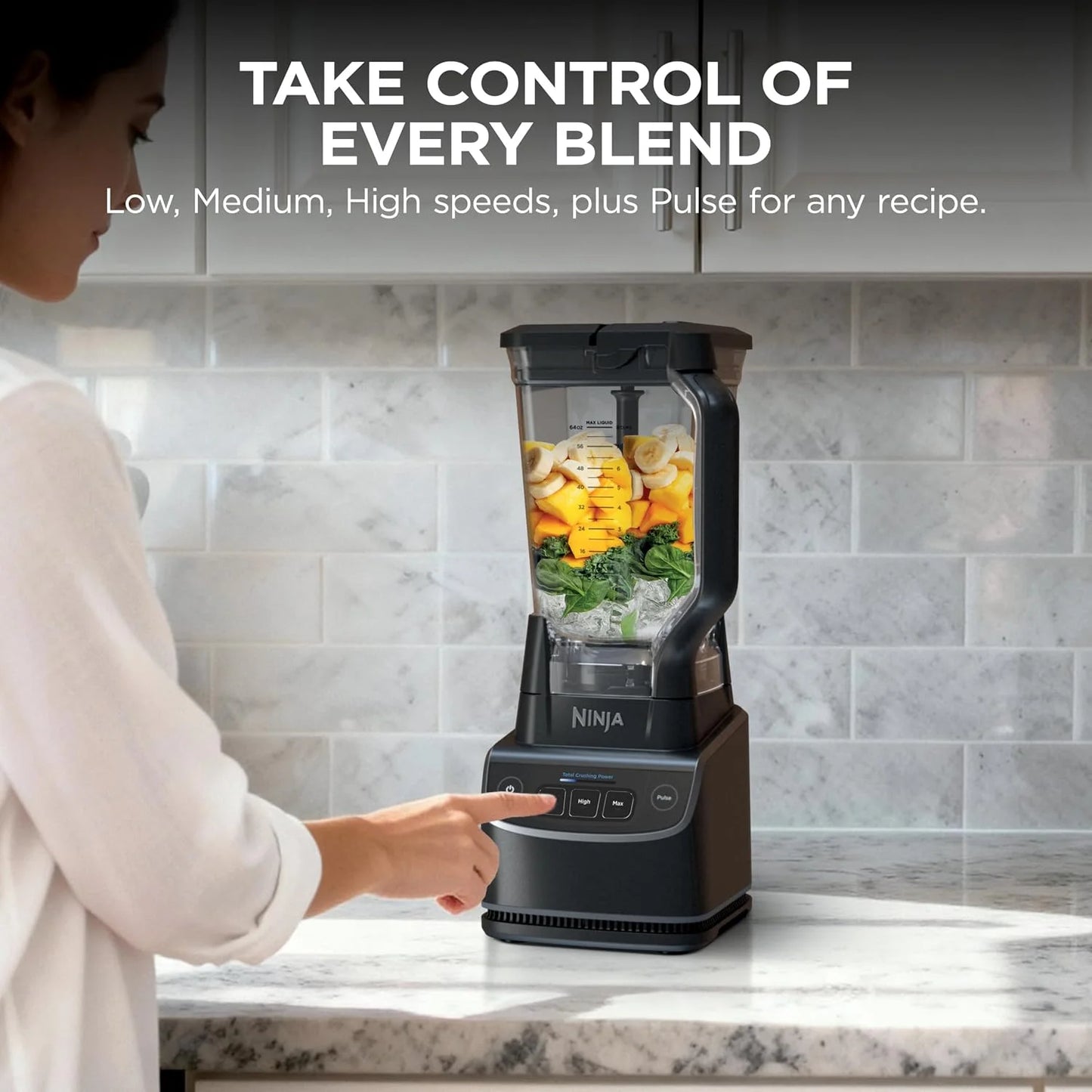 Ninja UltraCrush Professional Blender, 1000W, 72oz Pitcher, 3 Speeds, BP201