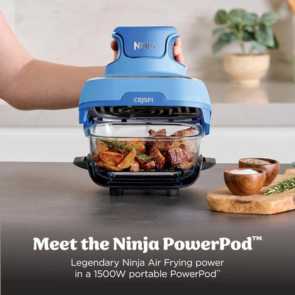 Ninja Crispi Glass Air Fryer, 4-in-1, Cobalt, FN101BL2