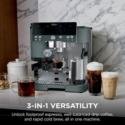 Ninja Luxe Café Premier Espresso, Drip Coffee & Cold Brew, Green, ES601GY
