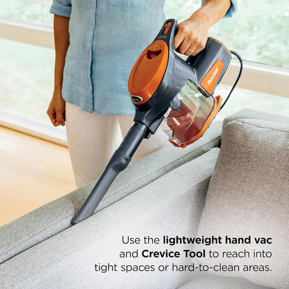 Shark Rocket Corded Stick Vacuum, Carpet & Hard Floors, Gray/Orange, HV301