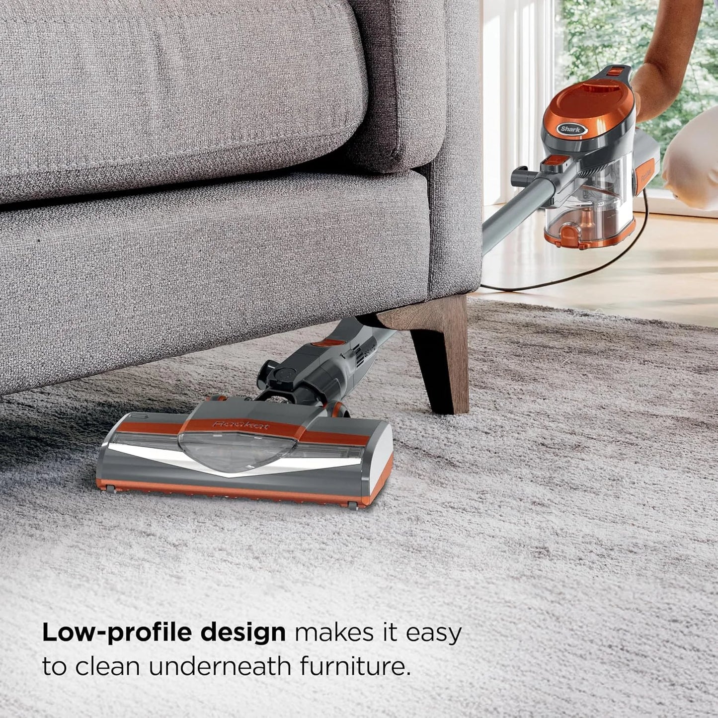 Shark Rocket Corded Stick Vacuum, Carpet & Hard Floors, Gray/Orange, HV301