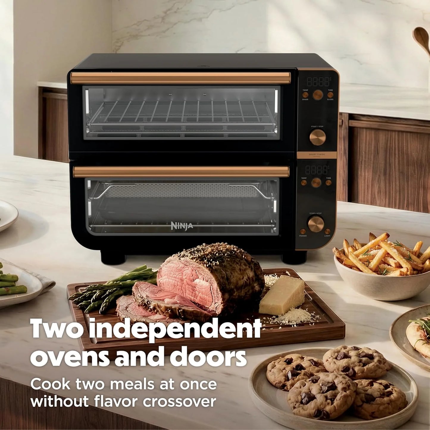 Ninja Double Oven Pro Smart XL, 30.2 Qt, 12-in-1, Onyx, DCT801BK