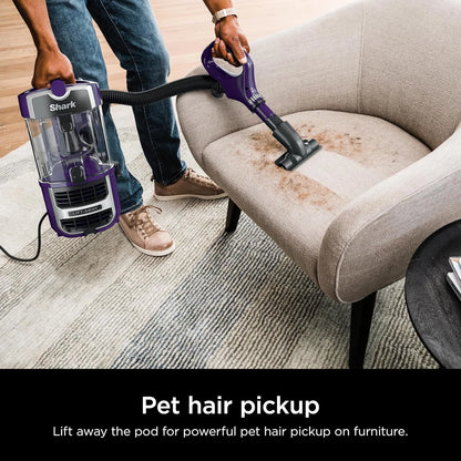 Shark Lift-Away Upright Vacuum, PowerFins, No Hair Wrap, Eggplant, ZD201