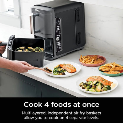 Ninja Air Fryer DoubleStack XL, 10 Qt, 6-in-1, Deep Grey, SL401