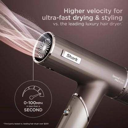 Shark SpeedStyle Pro Flex High-Velocity Dryer, Scalp Shield, HD542