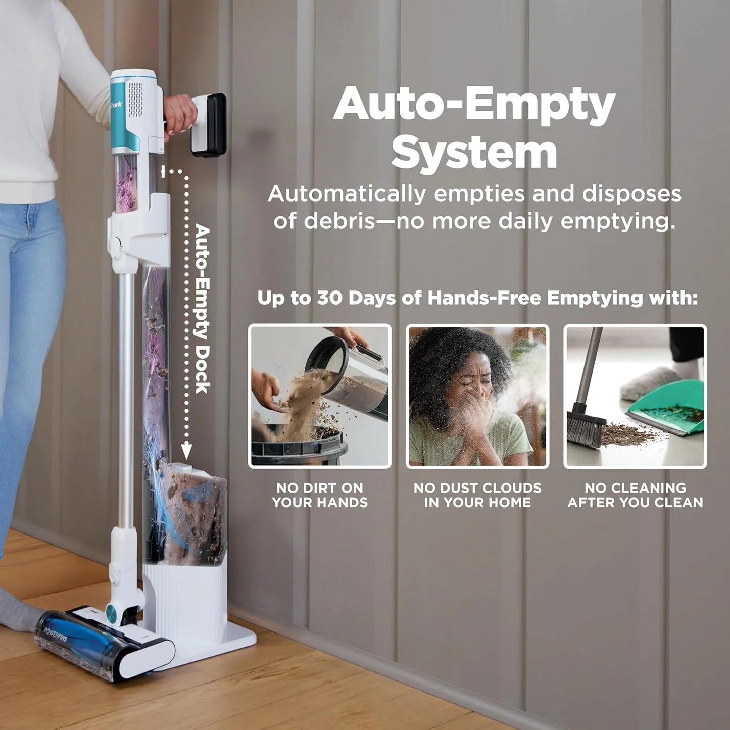 Shark Clean & Empty Cordless Stick Vacuum & Auto-Empty System, BU3521