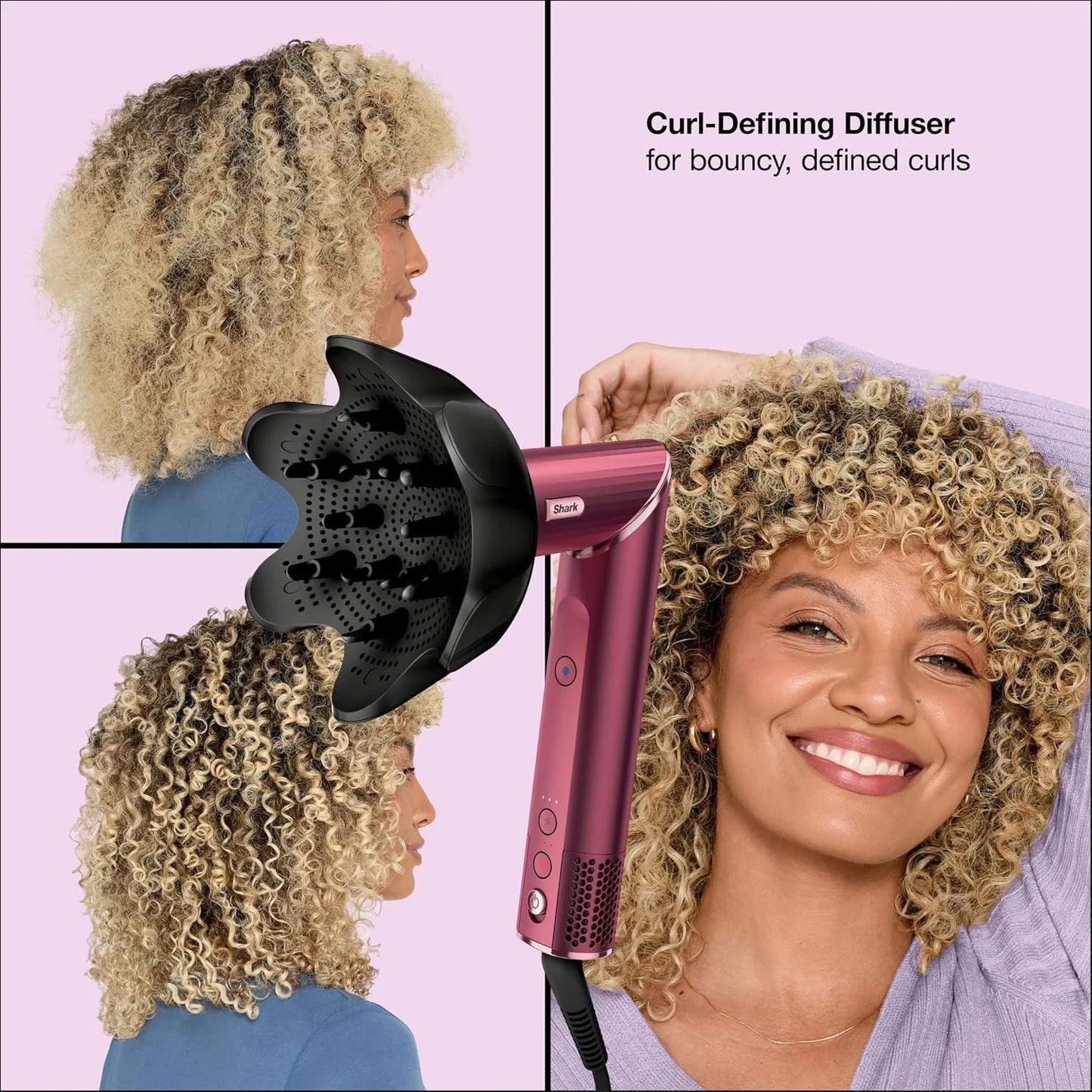 Shark FlexStyle, Air Multi-Styler & Drying System, Black Cherry, HD457CR
