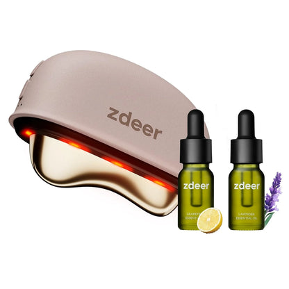 ZDEER GS5 Electric Heated Gua Sha Kit, Red Light Face Massager Tool, Pink