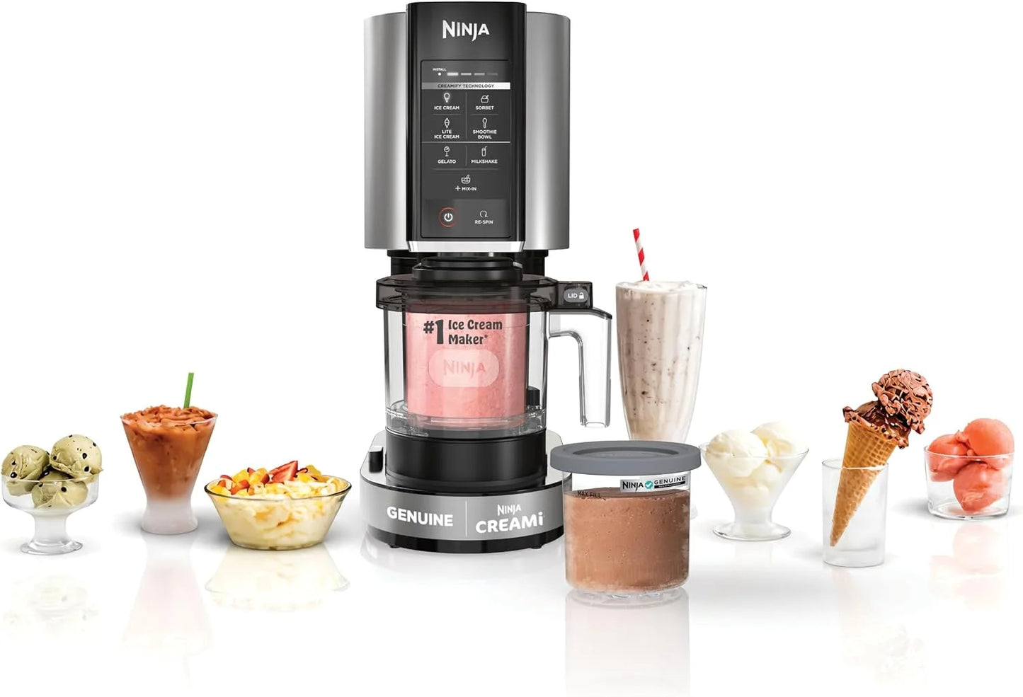 Ninja® CREAMi® 7-in-1 Ice Cream Maker, Ice Cream, Gelato and more, NC301