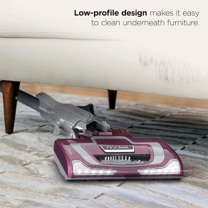 Shark Rocket Pet Plus Corded Stick Vacuum, XL Cup, Bordeaux/Silver, HV322