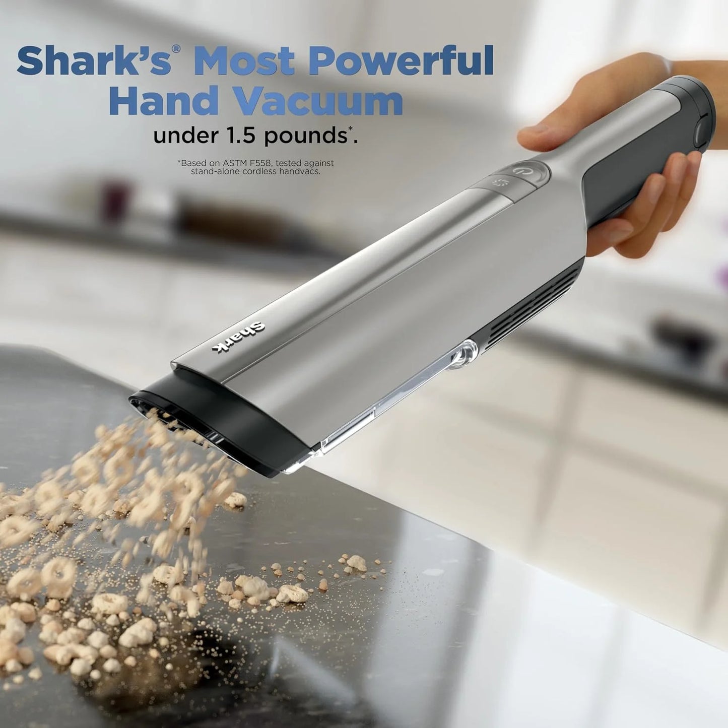 Shark WANDVAC Power PET Cordless Hand Vac, White, WV410WH