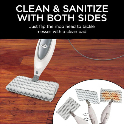 Shark Professional Steam Pocket Mop with 2 Double-sided Pads, White, S3601