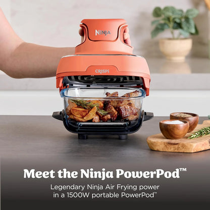 Ninja Crispi Glass Air Fryer, 4-in-1, Orange, FN101OR