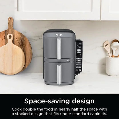 Ninja DoubleStack XL Smart Air Fryer, 10 Qt, 6-in-1, Grey, SL451