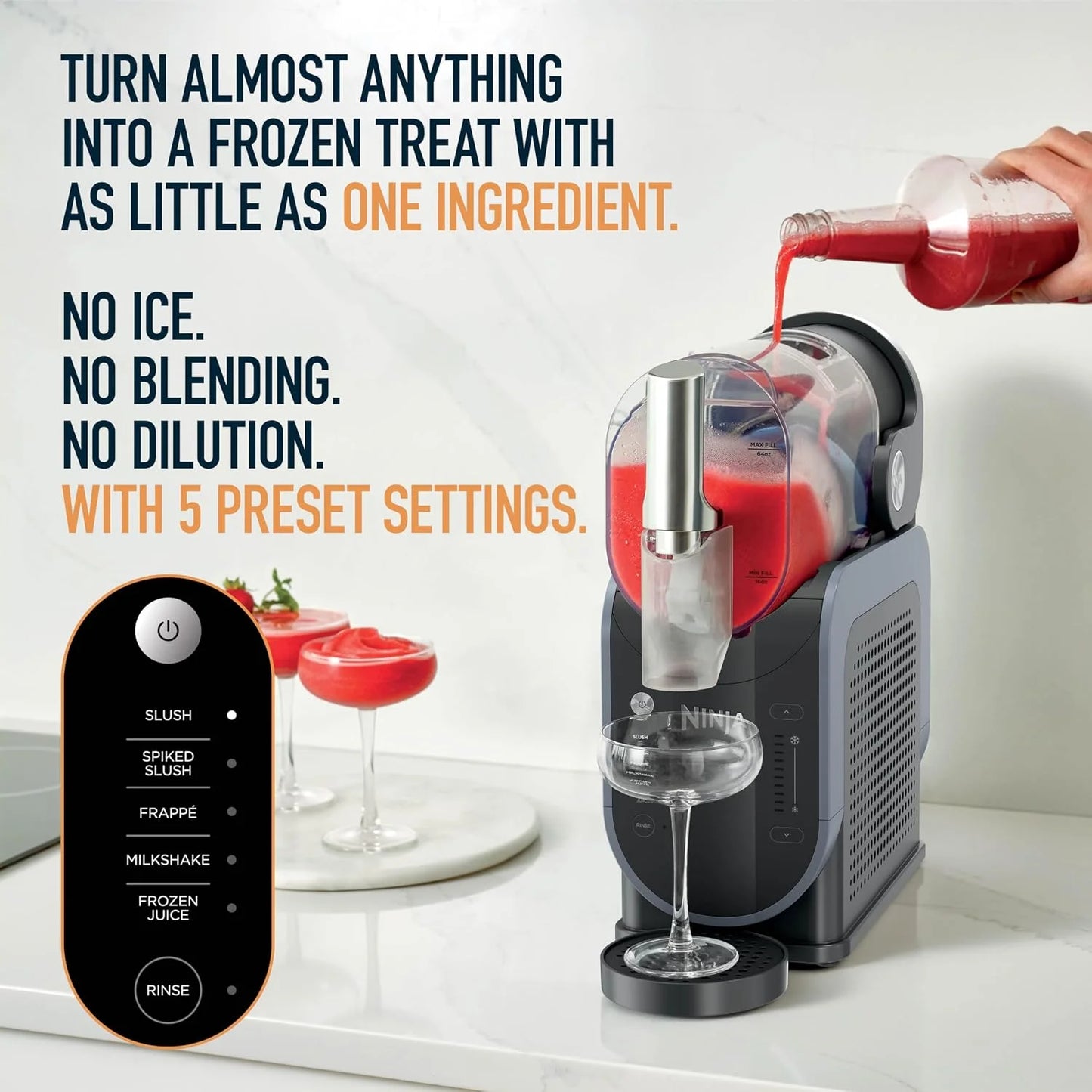 Ninja SLUSHi Professional Drink Maker, 7+ Servings, Black, FS301