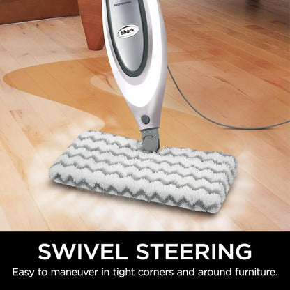 Shark Professional Steam Pocket Mop with 2 Double-sided Pads, White, S3601