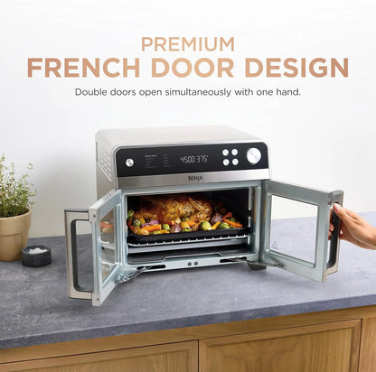 Ninja French Door Premier Air Fry Oven, 10-in-1, 20.3 Qt, Stainless, FO101