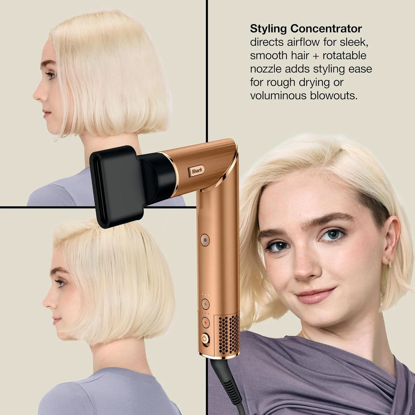 Shark FlexStyle, Air Multi-Styler & Drying System, Coanda, Copper, HD433CP