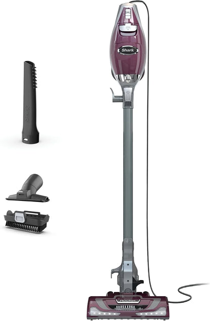 Shark Rocket Pet Plus Corded Stick Vacuum, XL Cup, Bordeaux/Silver, HV322