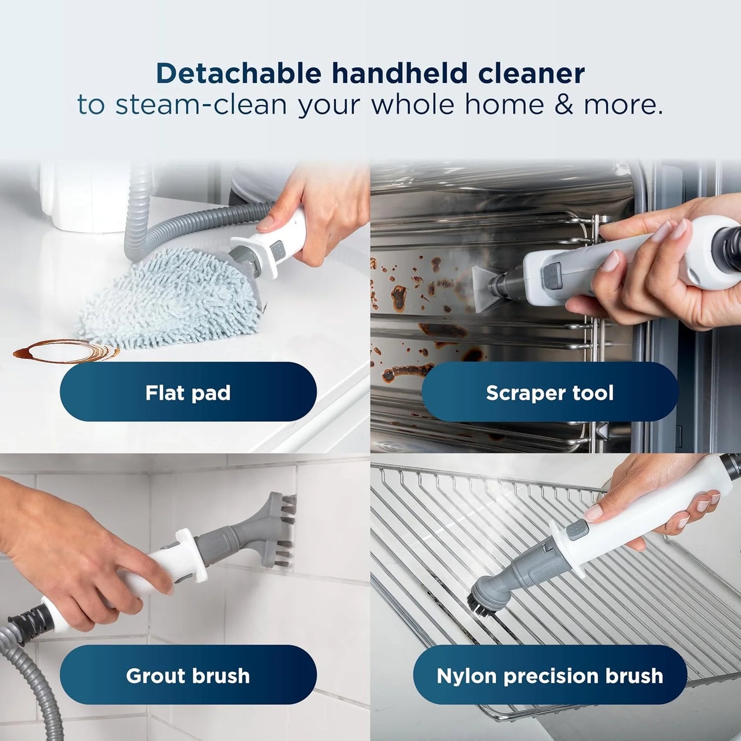Shark Lift-Away Steam Mop with Detachable Handheld Steam, Blue, S3972BRN