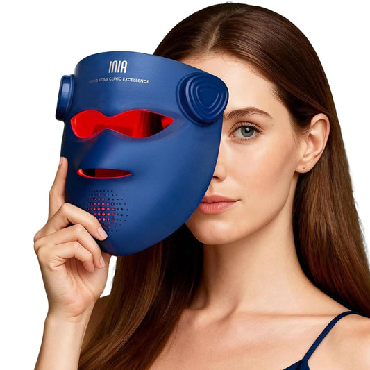INIA GLOW 4D Wireless Red Light Therapy Mask for Face, Dual NIR, 320 LEDs