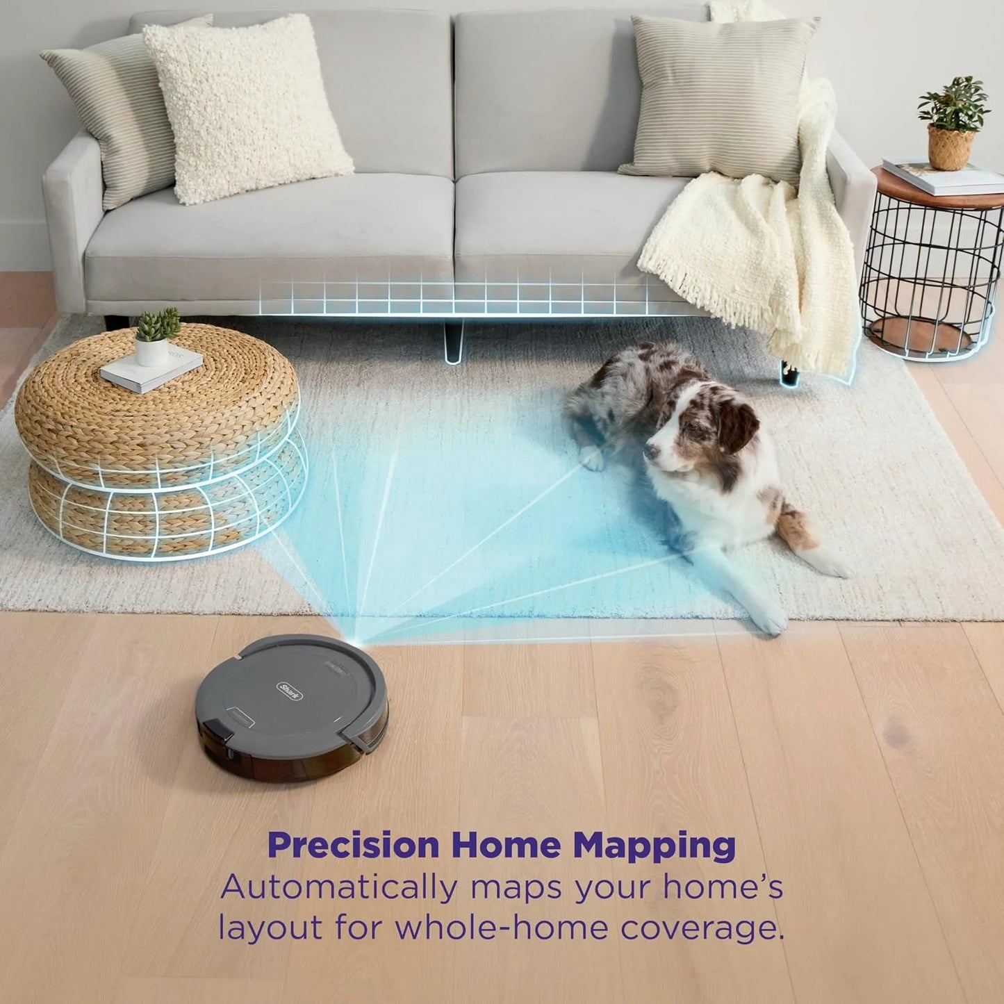 Shark Navigator Robot Vacuum, SmartPath Navigation, Steel Grey, RV2110