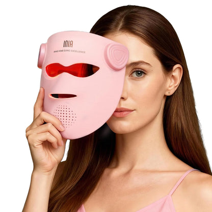 INIA GLOW 4D Wireless Red Light Therapy Mask for Face, Dual NIR, 320 LEDs