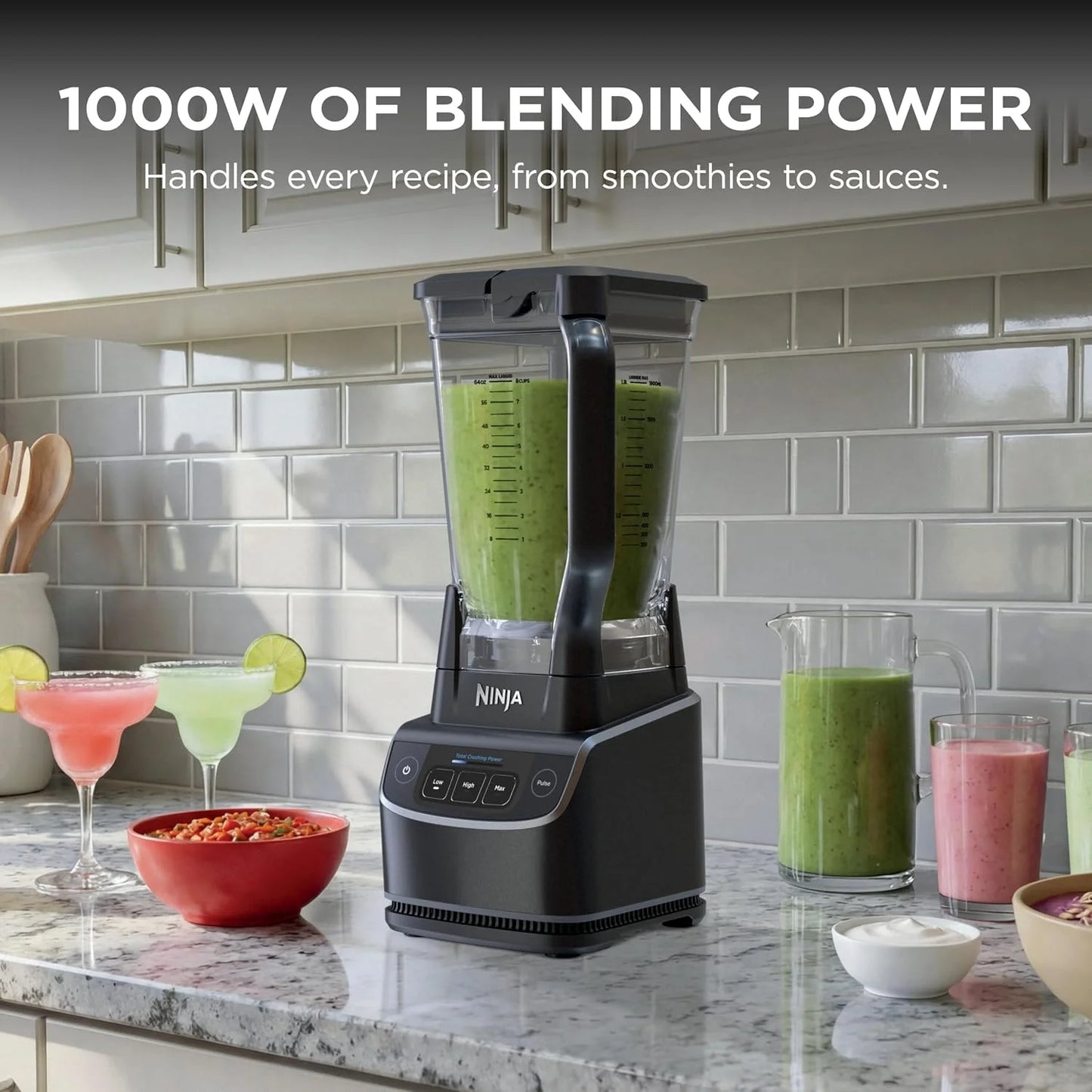 Ninja UltraCrush Professional Blender, 1000W, 72oz Pitcher, 3 Speeds, BP201