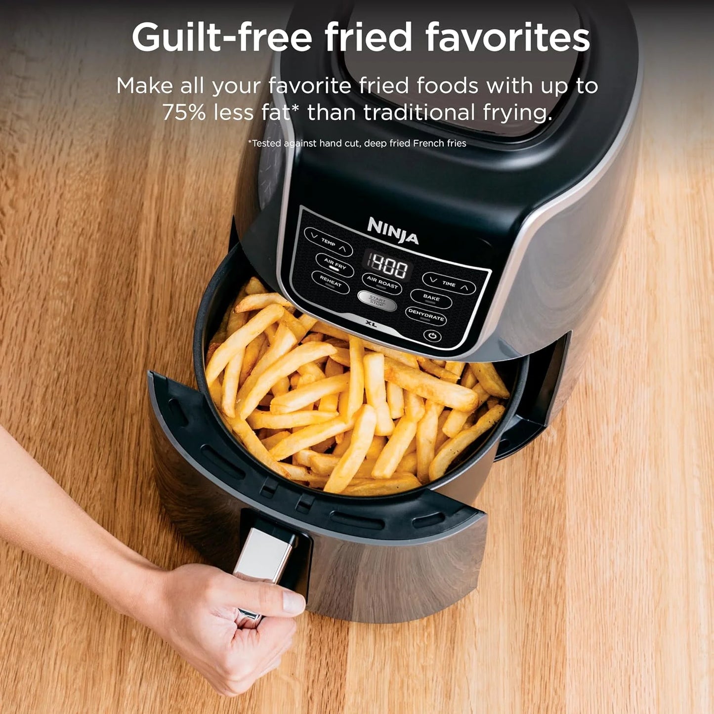 Ninja Air Fryer XL, 5.5 Qt, 5-in-1, Grey, AF150AMZ