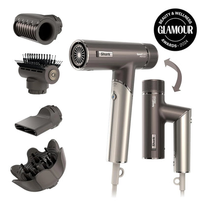 Shark SpeedStyle Pro Flex High-Velocity Dryer, Scalp Shield, HD542