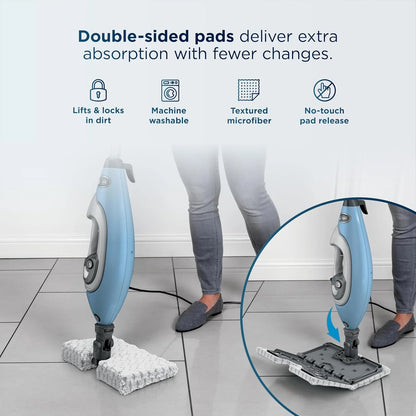 Shark Lift-Away Steam Mop with Detachable Handheld Steam, Blue, S3972BRN