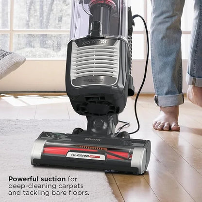 Shark ZU102 Rotator Pet Upright Vacuum with PowerFins HairPro & Odor Neutralizer Technology, Charcoal, 2.9 L Dust Cup