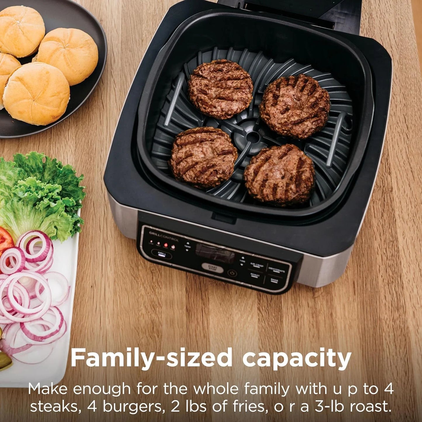 Ninja® Foodi® 5-in-1 XL Indoor Grill & Air Fryer, Black/Grey, AG301