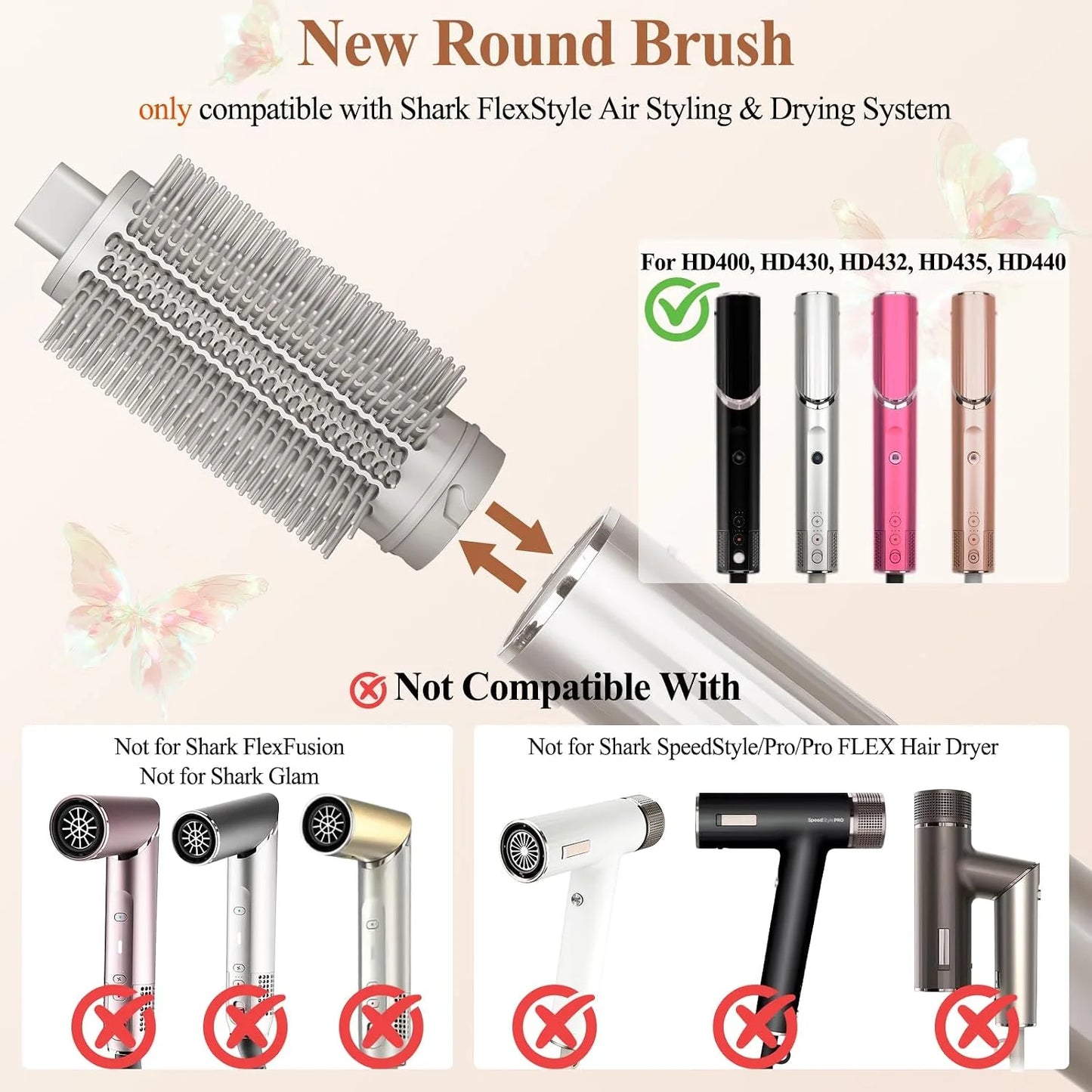 Round Volumizing Brush for Shark FlexStyle Attachment