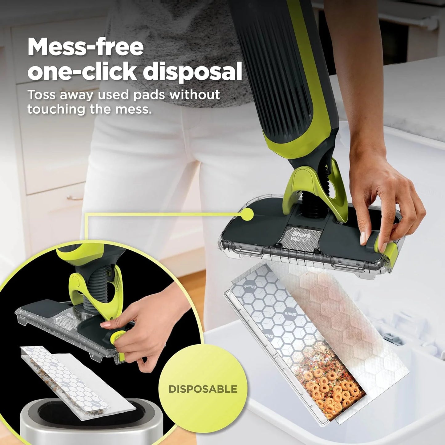 Shark VACMOP Cordless Vacuum & Spray Mop, Gray, VM180
