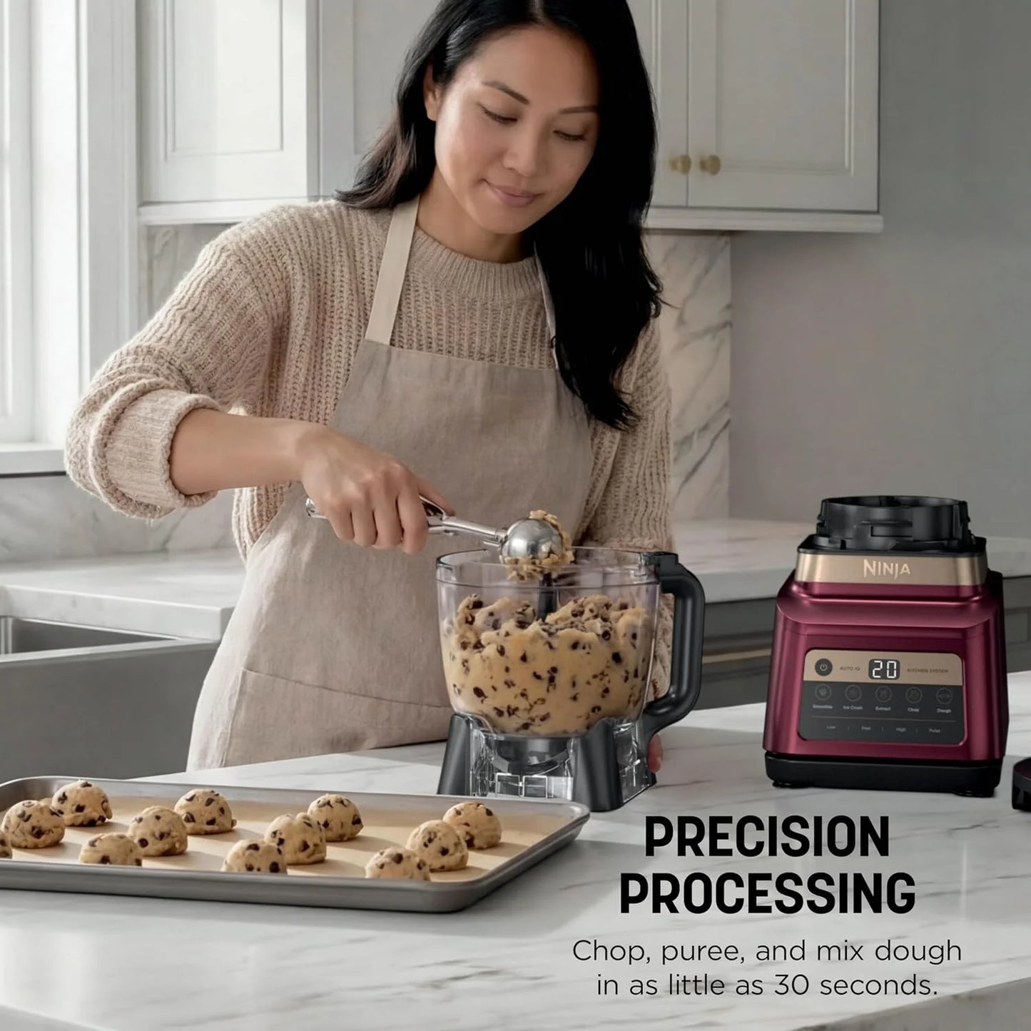 Ninja Professional Plus Kitchen System, 1400WP, Auto-iQ, Red, BN801RD1BRN