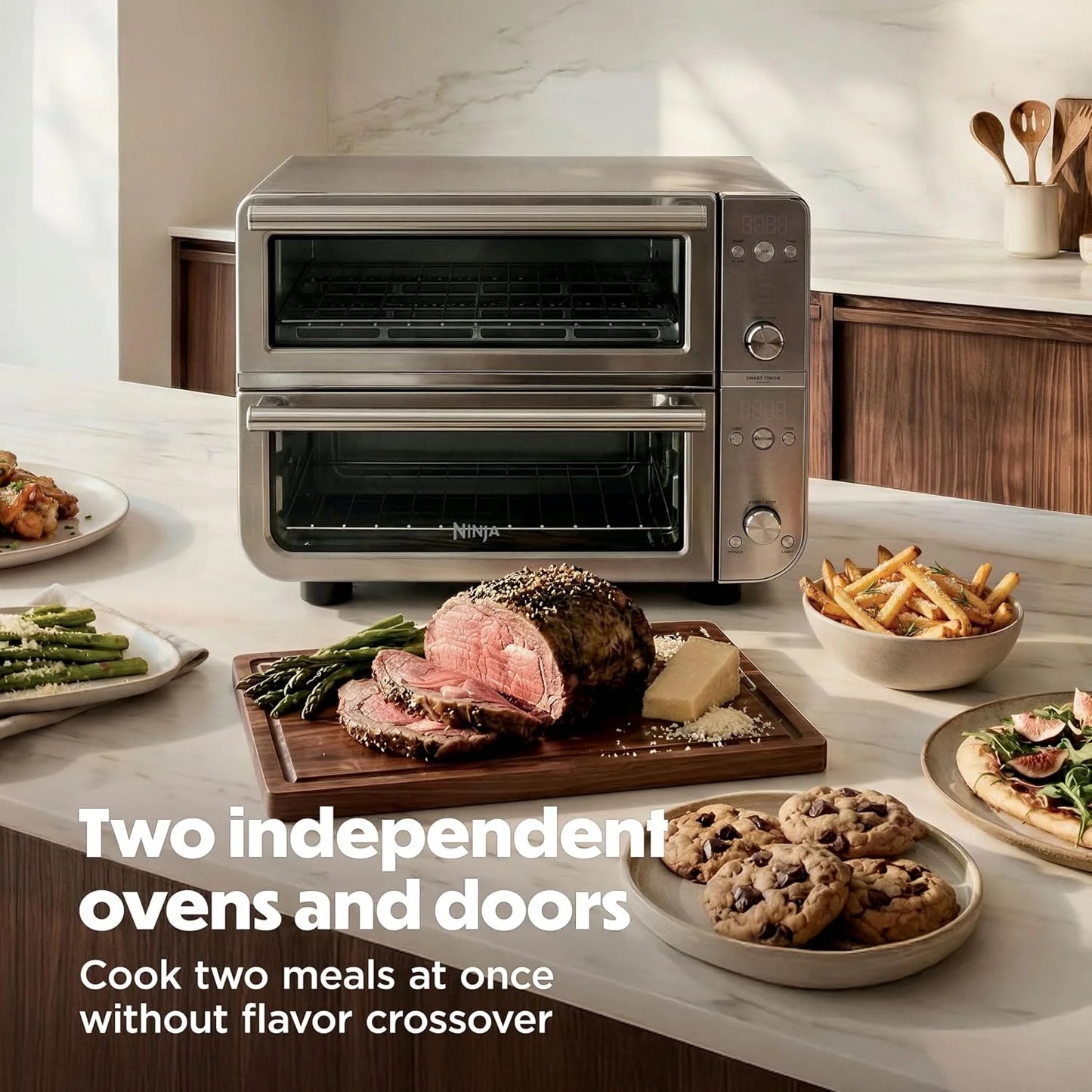 Ninja Double Oven Pro Smart XL, 12-in-1, Silver, DCT821