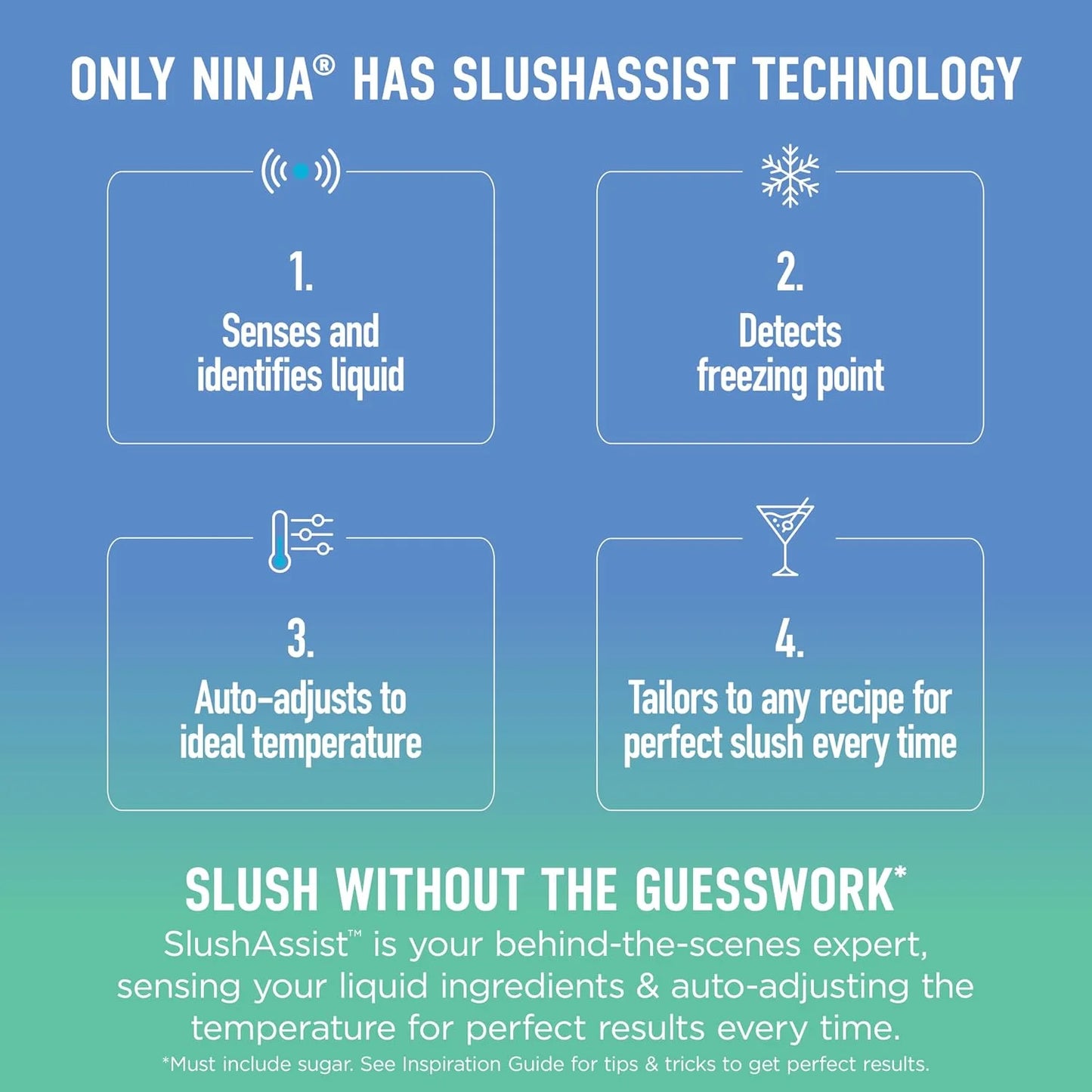 Ninja SLUSHi XL Smart Frozen Drink Maker and SLUSHi Machine, with SlushAssist Technology, 128 Oz Capacity, Sodas, Margaritas, Frappes, Milkshakes and More, Crema, FS601BR