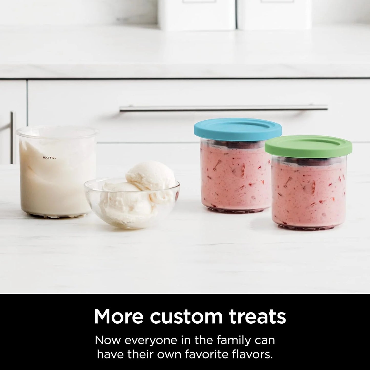 Ninja® CREAMi® Original Pints 2 Pack with Storage Lids, XSKPLID2CD
