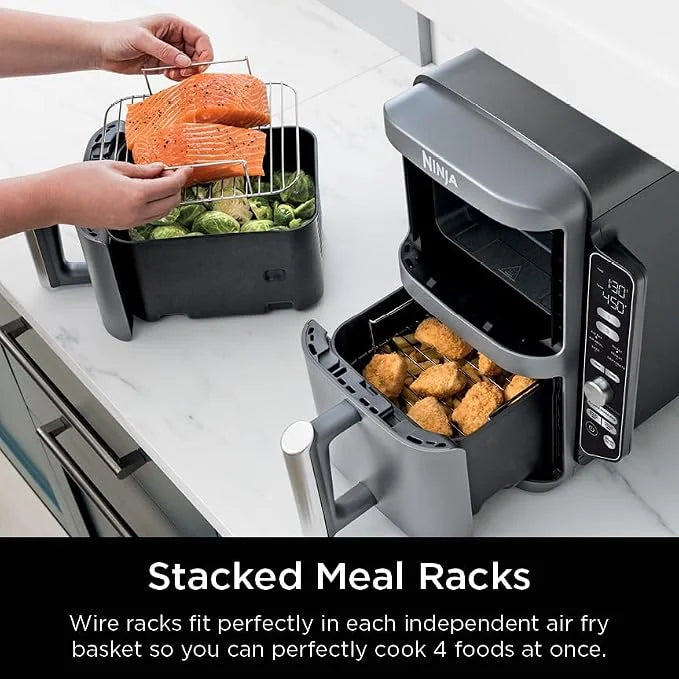 Ninja Air Fryer DoubleStack XL, 10 Qt, 6-in-1, Deep Grey, SL401